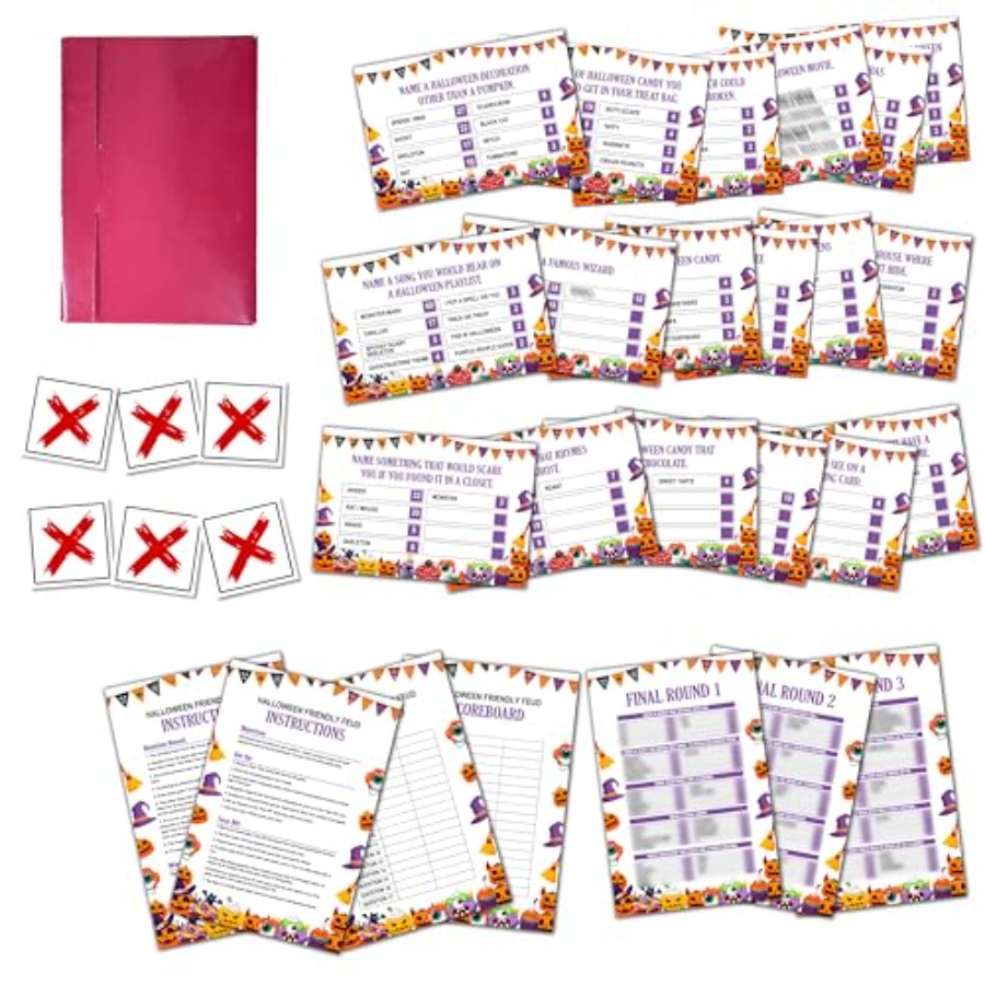 Party Games Large Groups - Halloween Friendly Feud Game, Family Friendly