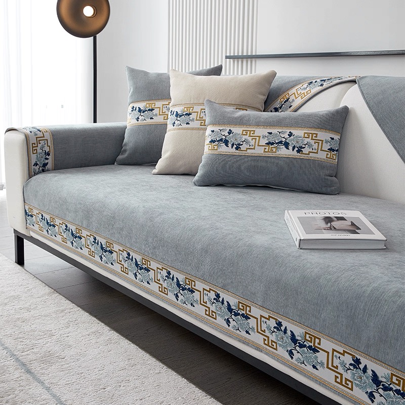 Solid Chenille Sofa Cover Deli - đánh giá và giá Washer Toss Set