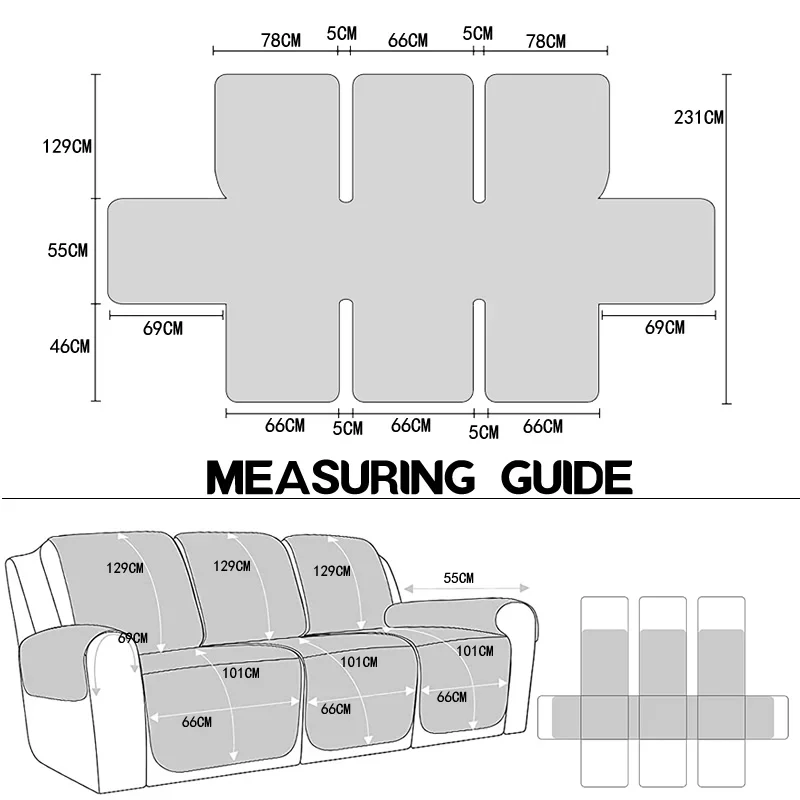 1/2/3 Seater Recliner Sofa Cov - đánh giá và giá Washer Toss Set