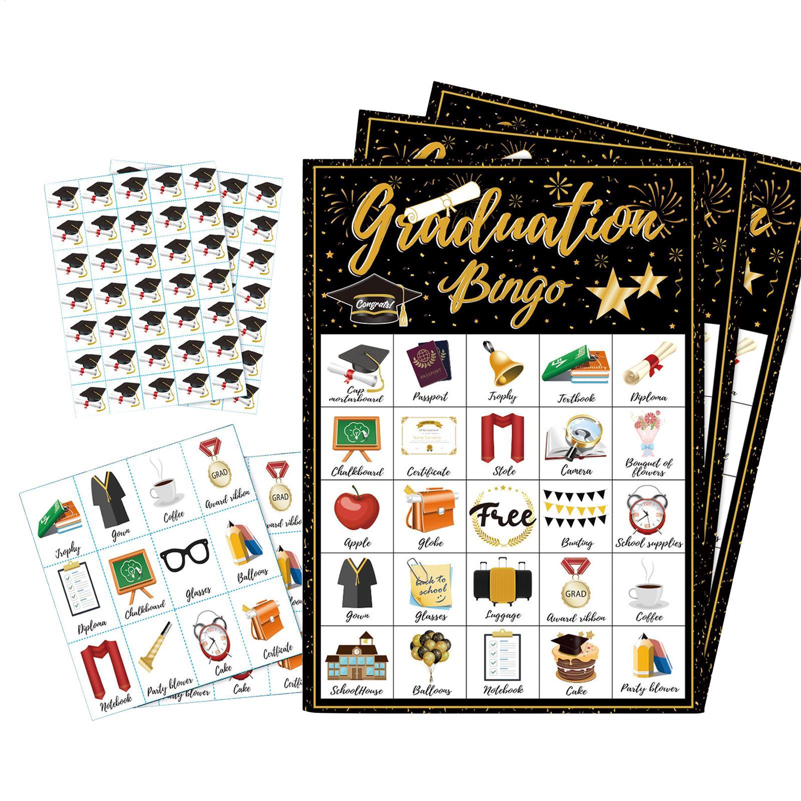 Graduation Bingo Game Cards 24 - đánh giá và giá Party Games College