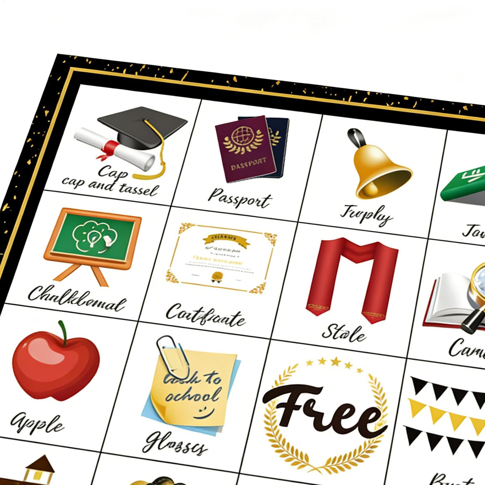 Graduation Bingo Game Cards 24 - đánh giá và giá Party Games College