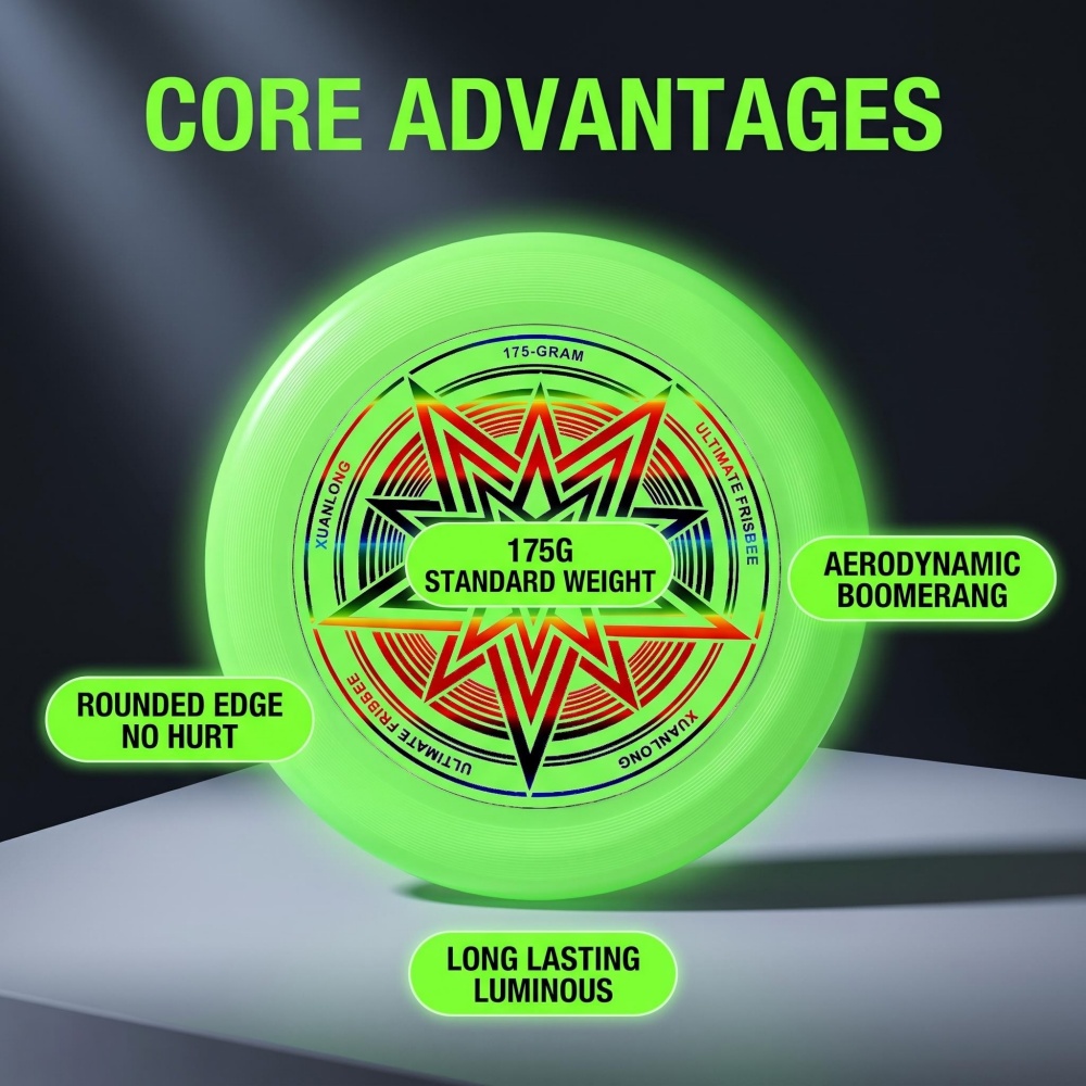 Glow-In-The-Dark Frisbee 175g  - đánh giá và giá Frisbee Freestyle Disc