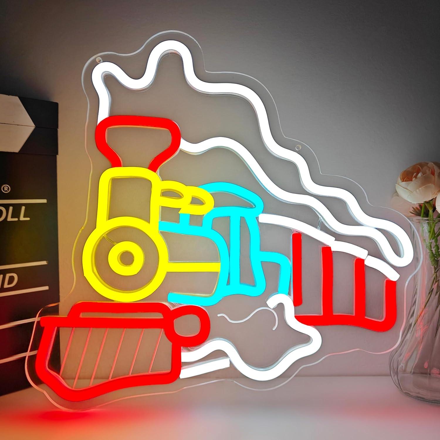 Steam Train Neon Sign USB Dimm - đánh giá và giá Party Games Steam Free