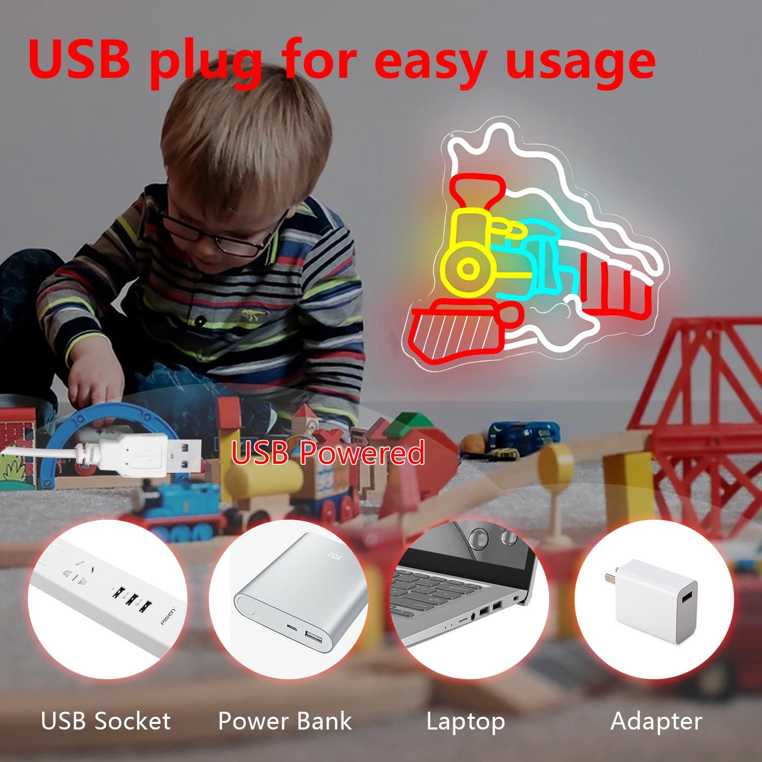 Steam Train Neon Sign USB Dimm - đánh giá và giá Party Games Steam Free