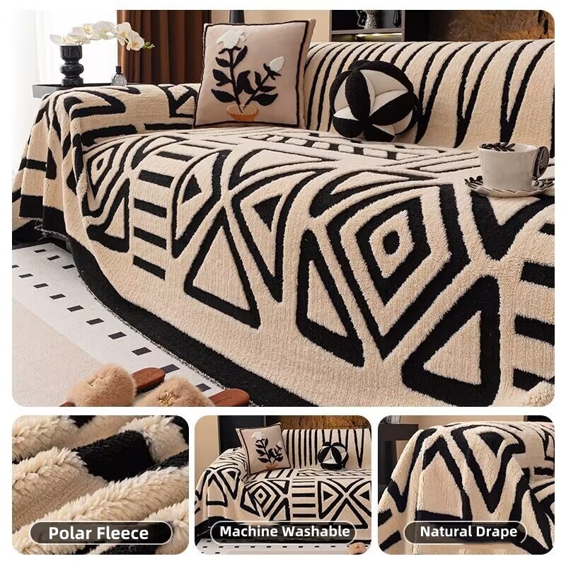 Polar Fleece Plush Sofa Cover  - đánh giá và giá Washer Toss Set