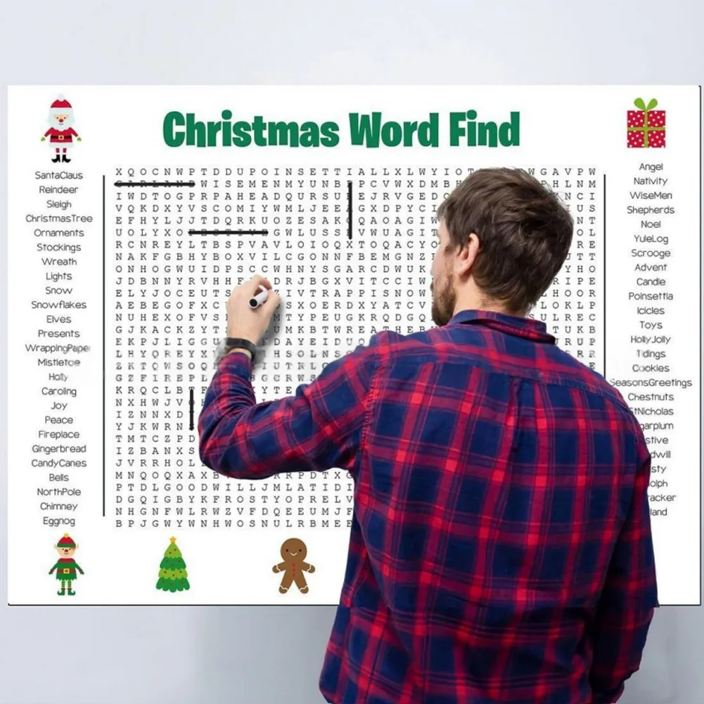 Large Christmas Word Search Po - đánh giá và giá Party Games Large Groups