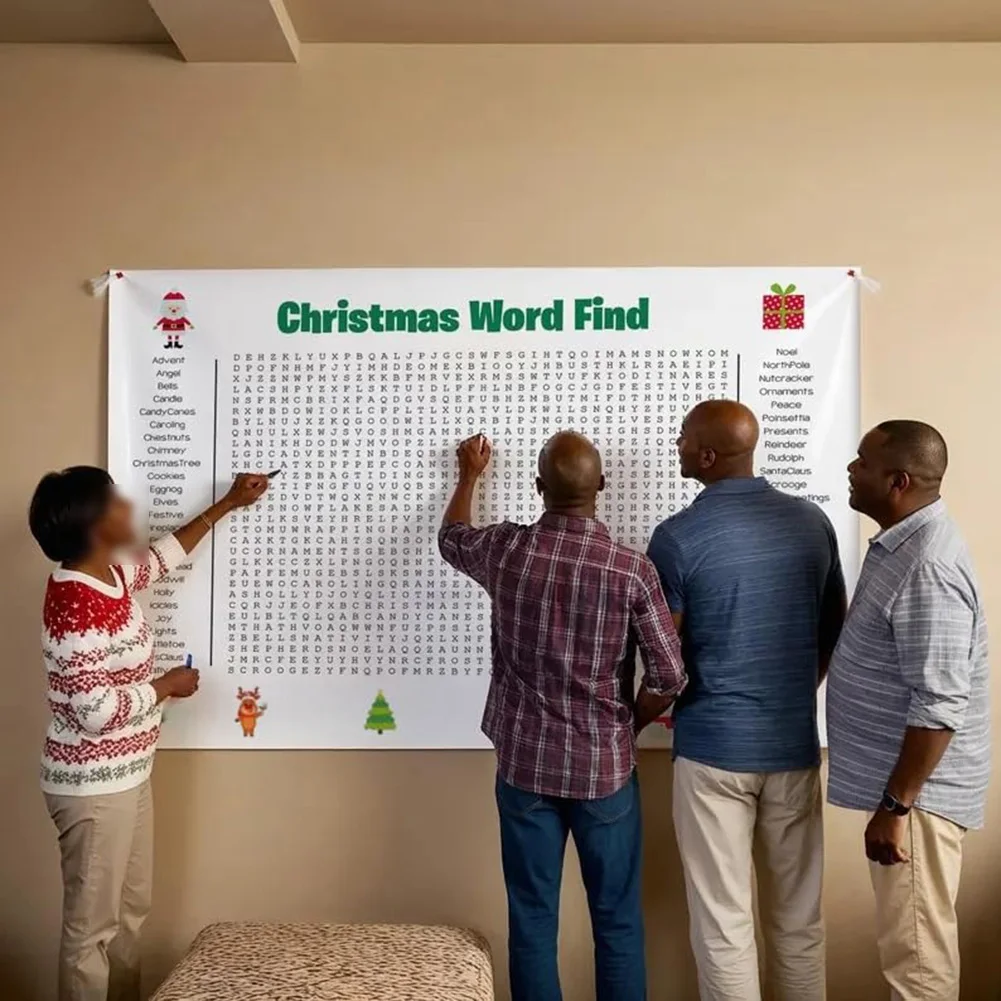 Large Christmas Word Search Po - đánh giá và giá Party Games Large Groups