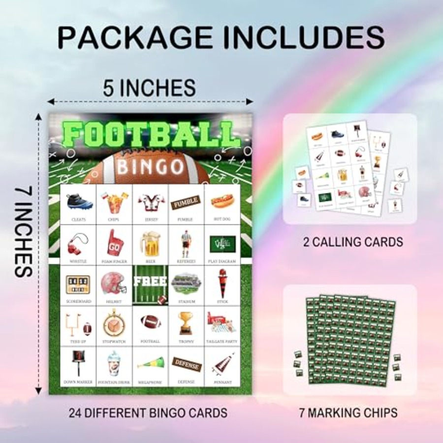 Football Party Bingo Game Card - đánh giá và giá Party Games Large Groups