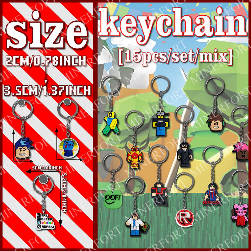 15Pcs Game Roblox Themed Keych - đánh giá và giá Party Games In Roblox